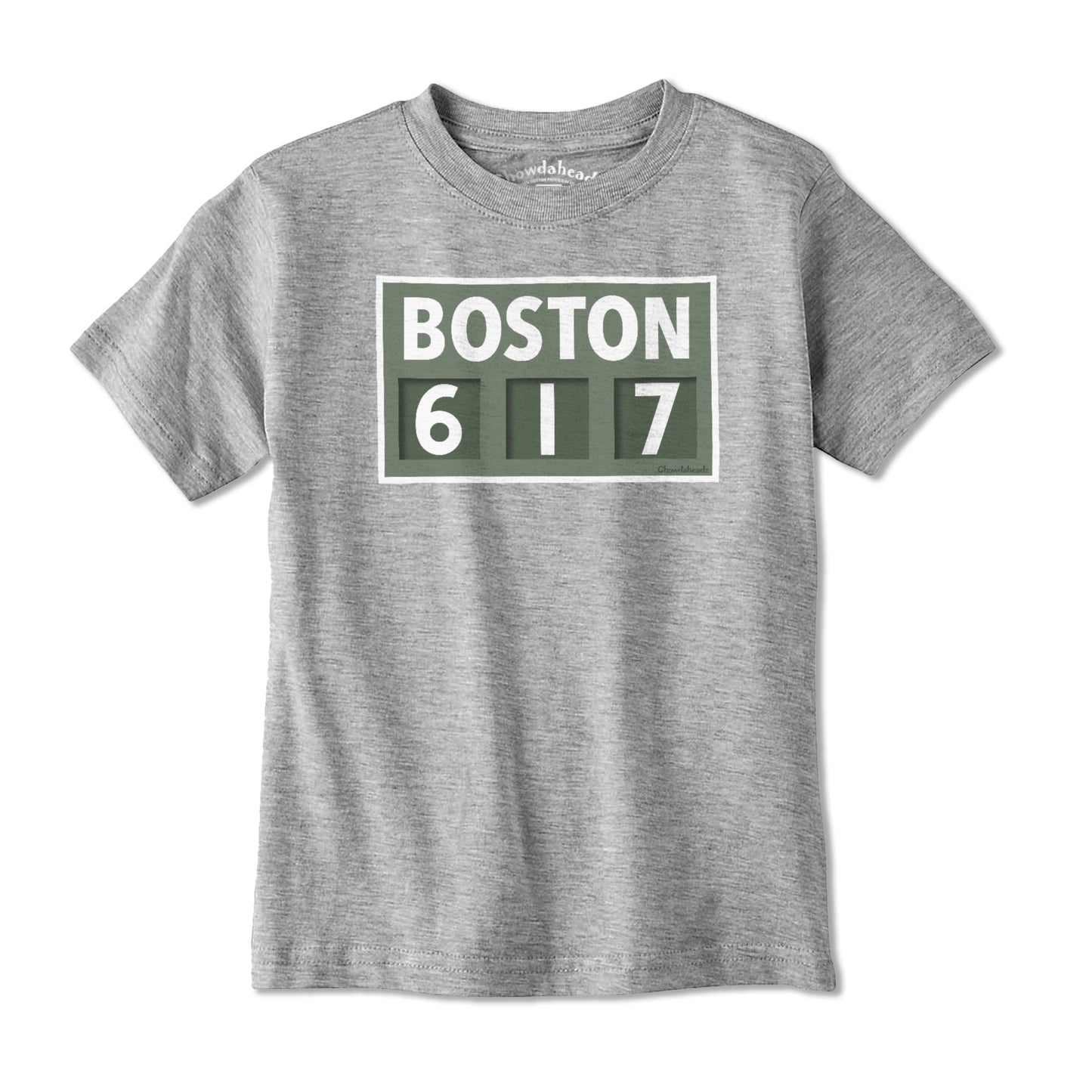 Boston 617 Scoreboard Youth T-Shirt - Chowdaheadz