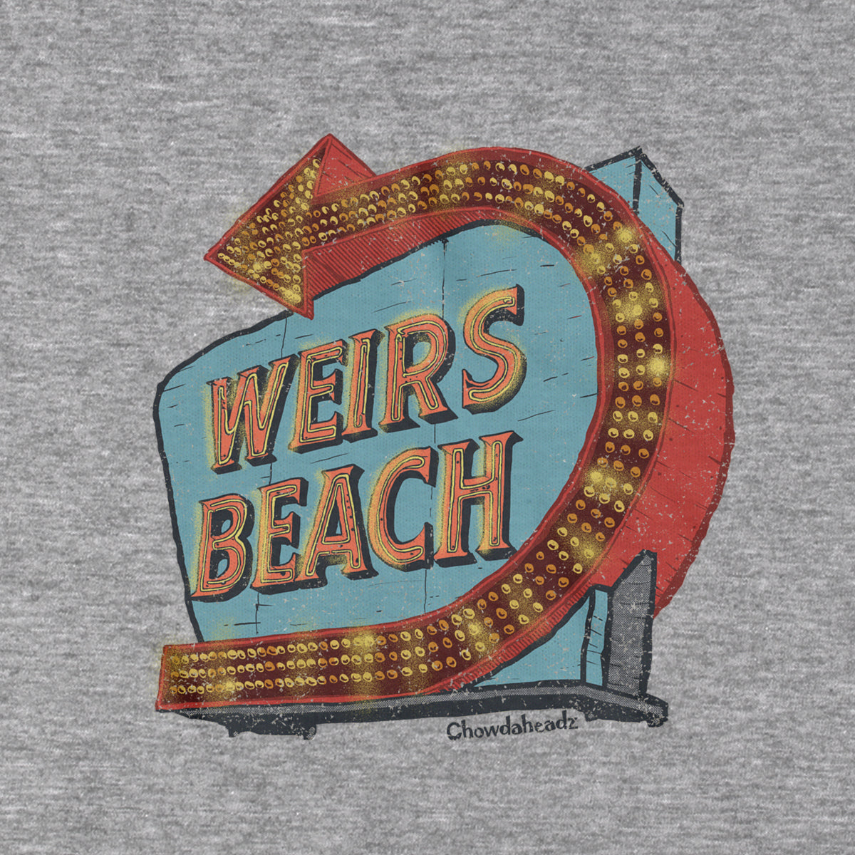 Weirs Beach Sign T-Shirt - Chowdaheadz