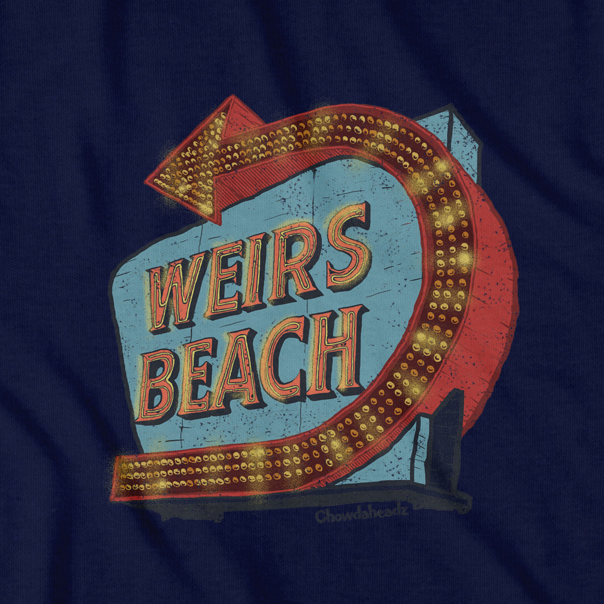 Weirs Beach Sign T-Shirt - Chowdaheadz