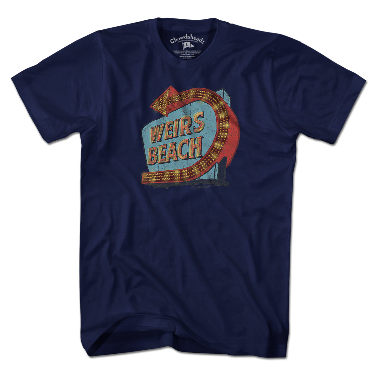 Weirs Beach Sign T-Shirt - Chowdaheadz