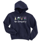 Lifestyle Love New Hampshire Youth Hoodie - Chowdaheadz