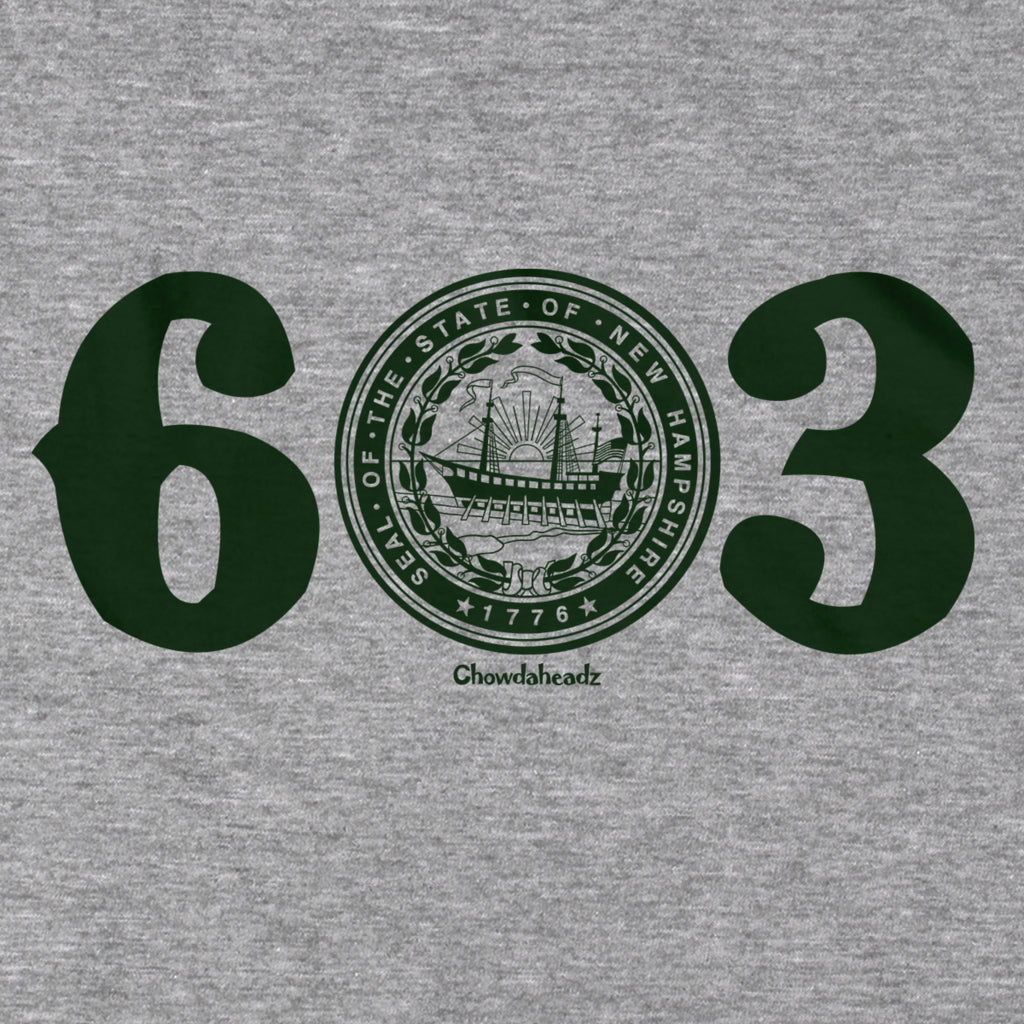 603 New Hampshire Seal T-Shirt - Chowdaheadz