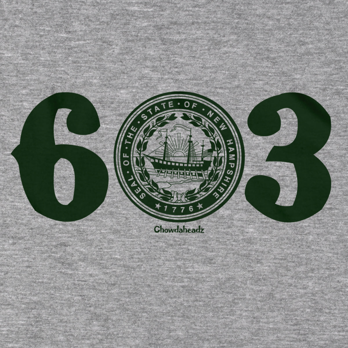 603 New Hampshire Seal T-Shirt - Chowdaheadz
