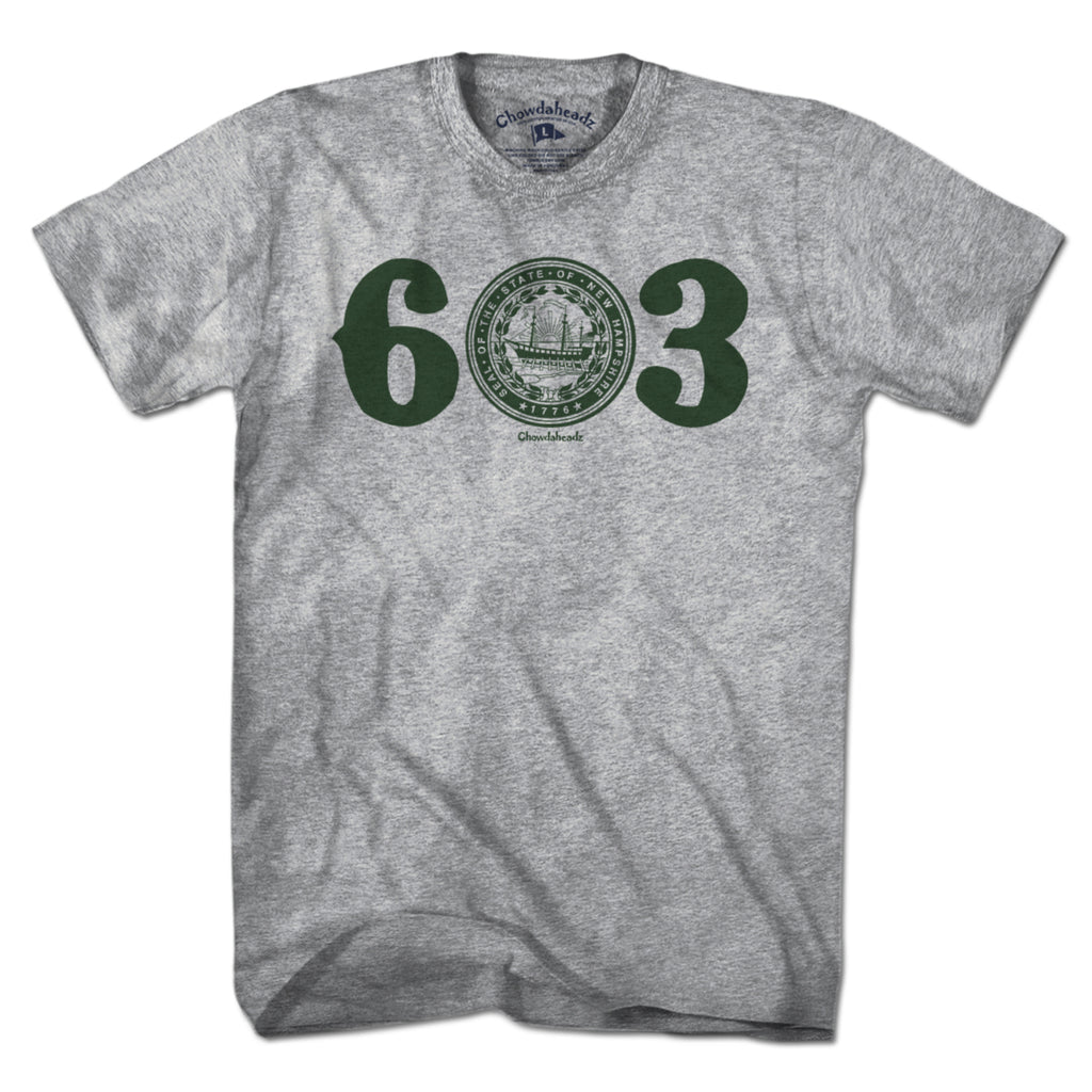 603 New Hampshire Seal T-Shirt - Chowdaheadz