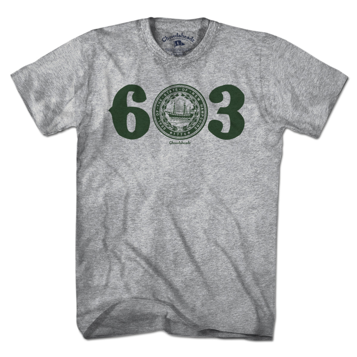 603 New Hampshire Seal T-Shirt - Chowdaheadz