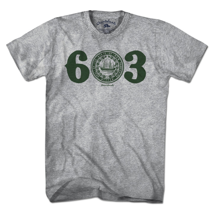 603 New Hampshire Seal T-Shirt - Chowdaheadz
