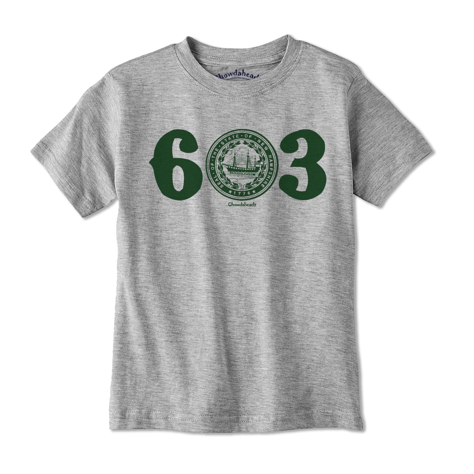 603 New Hampshire Seal Youth T-Shirt - Chowdaheadz