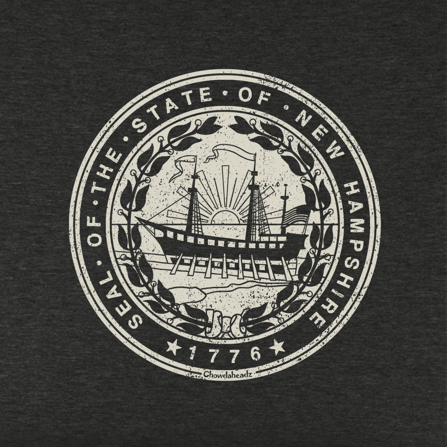 New Hampshire State Seal Youth T-Shirt - Chowdaheadz