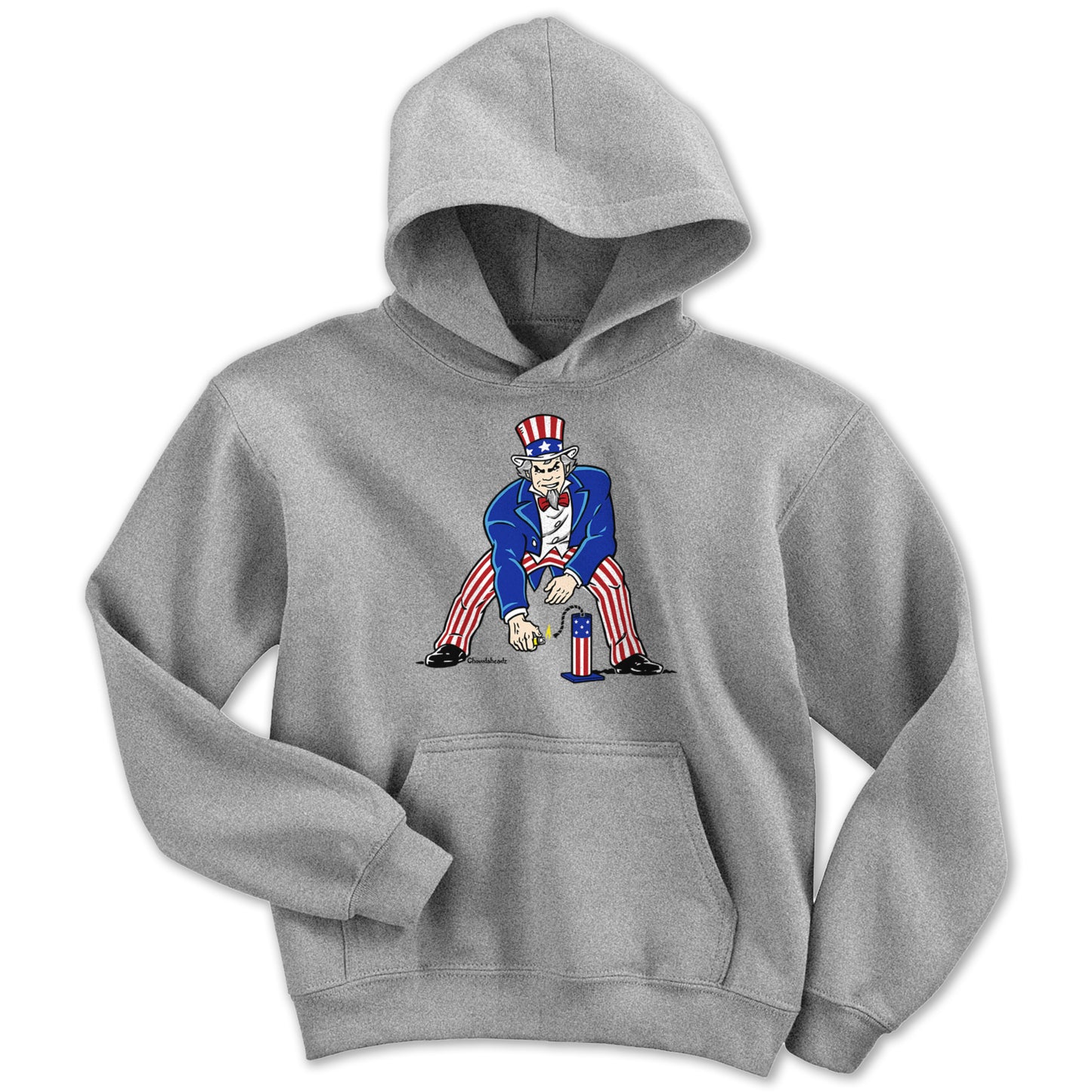 Three Point Stance Uncle Sam Youth Hoodie - Chowdaheadz