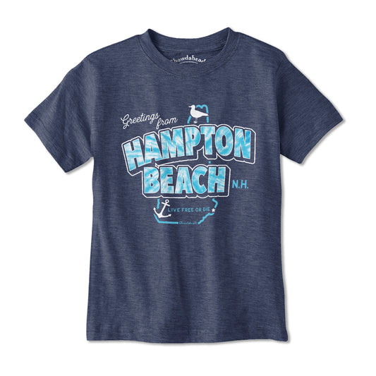 Greetings From Hampton Beach Youth T-Shirt - Chowdaheadz