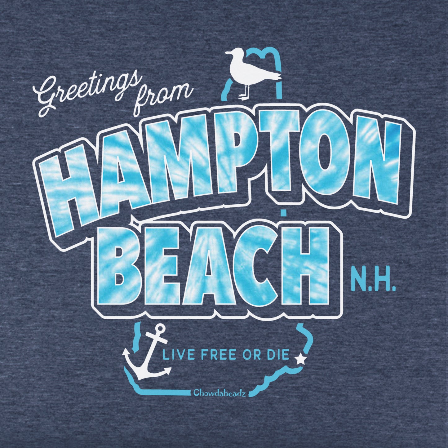 Greetings From Hampton Beach Youth Hoodie - Chowdaheadz