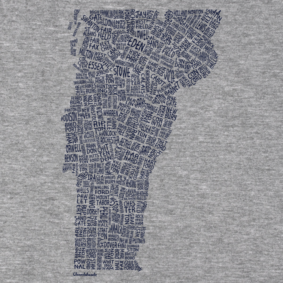 Vermont Cities & Towns Hoodie - Chowdaheadz