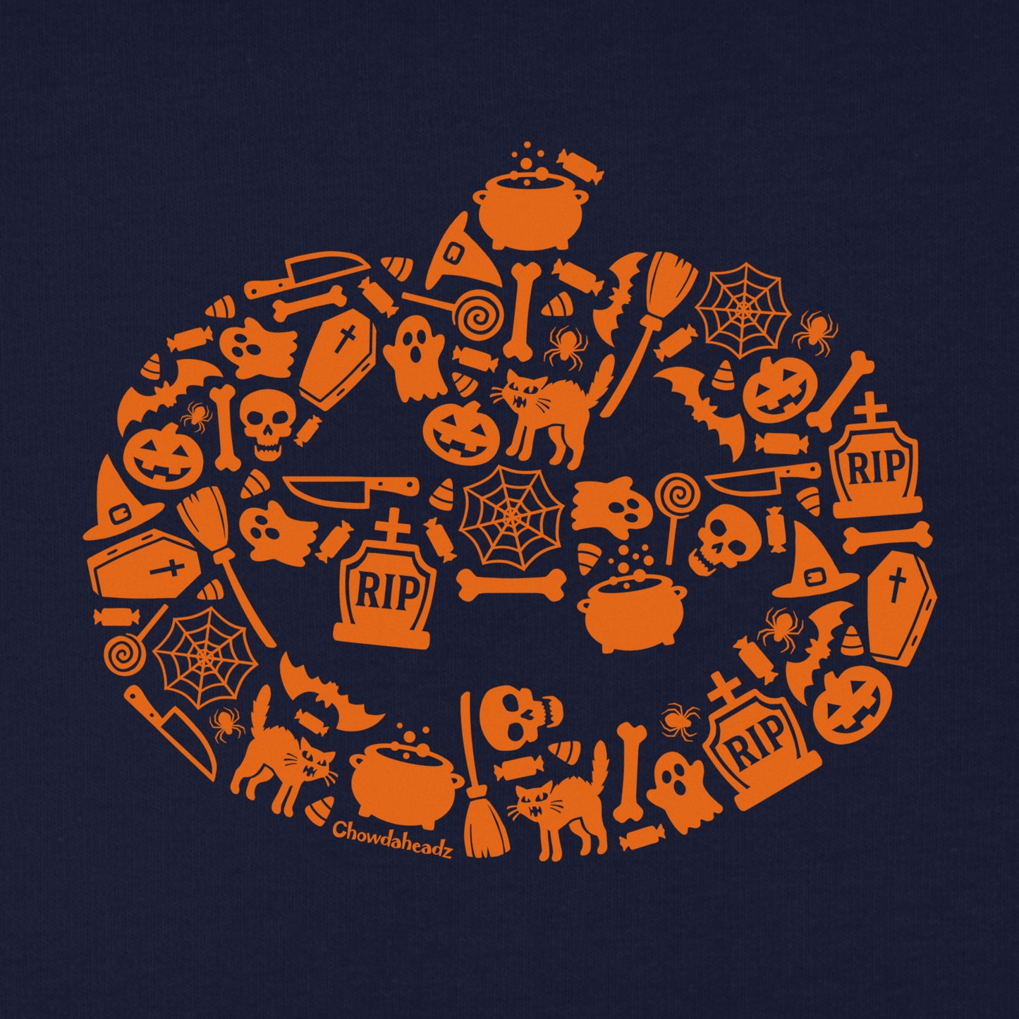 Halloween Icons Pumpkin Youth T-Shirt - Chowdaheadz