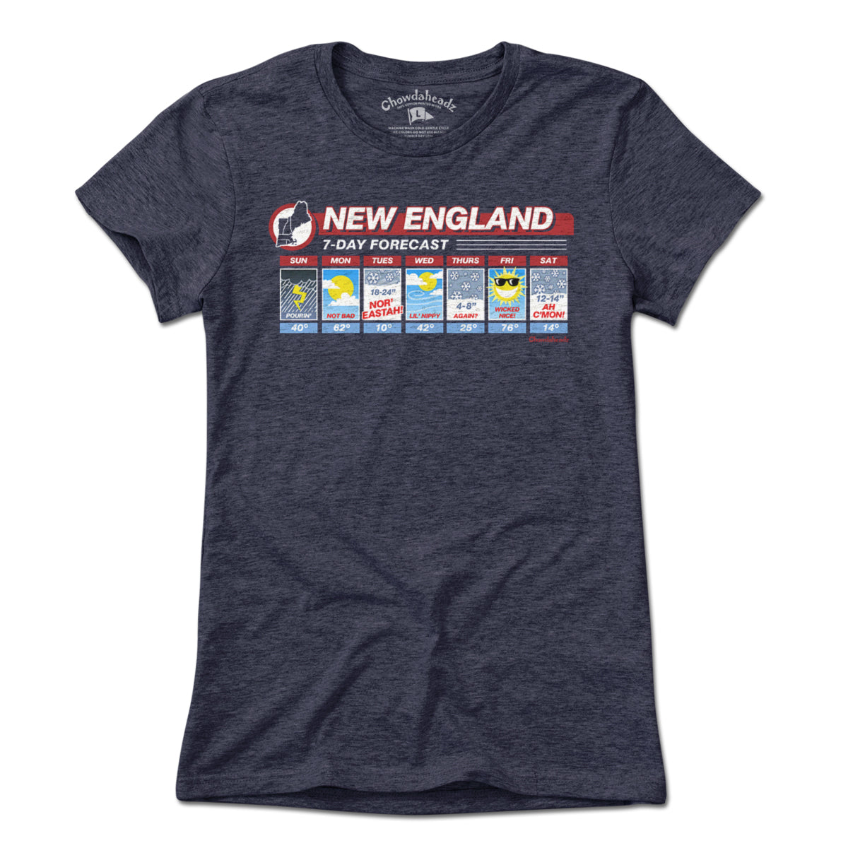 New England Weather T-Shirt - Chowdaheadz