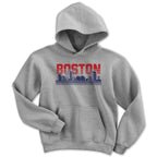 Boston Lined Cityscape - Gray Youth Hoodie - Chowdaheadz