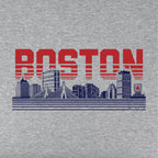 Boston Lined Cityscape - Gray Youth Hoodie - Chowdaheadz