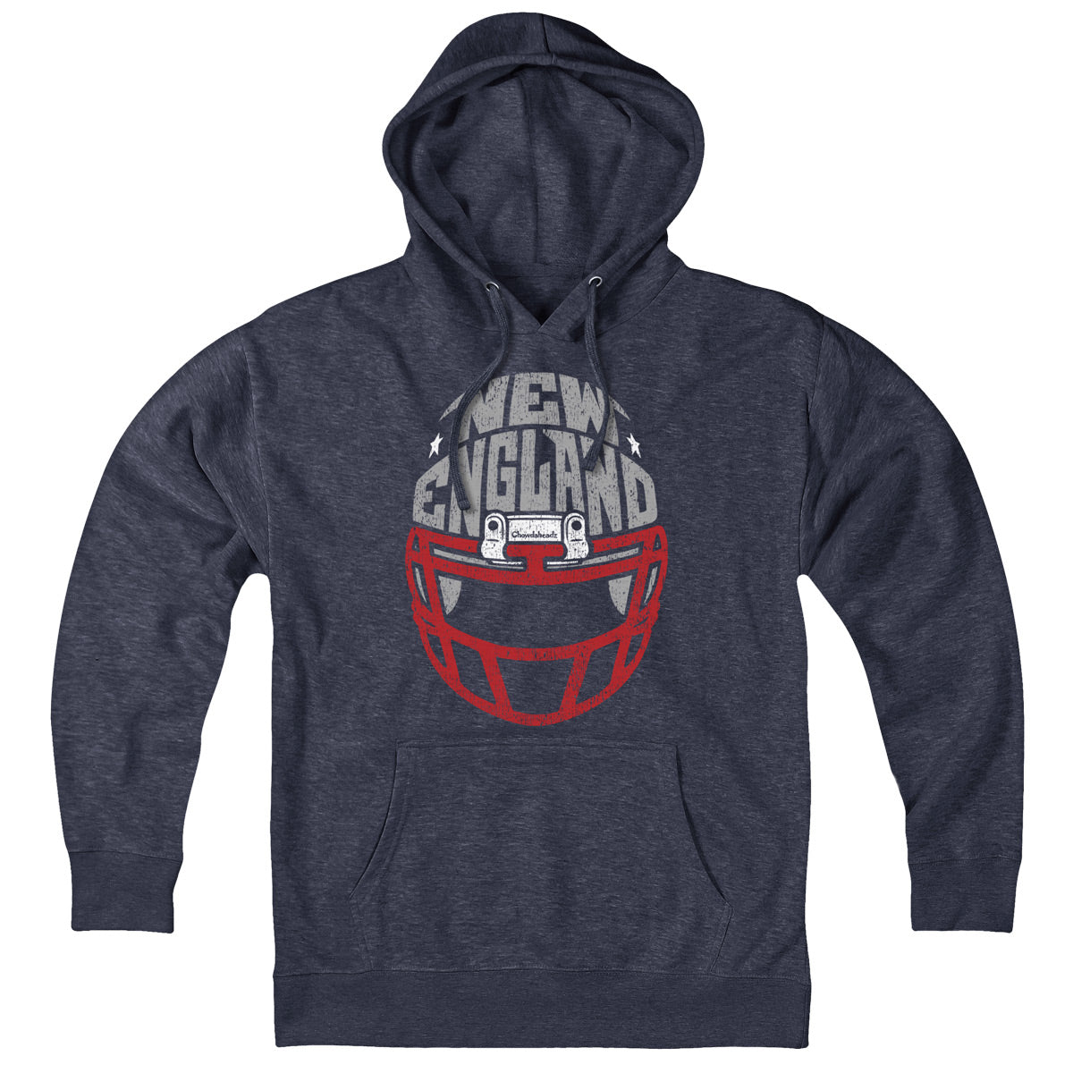 New England Football Helmet Hoodie - Chowdaheadz