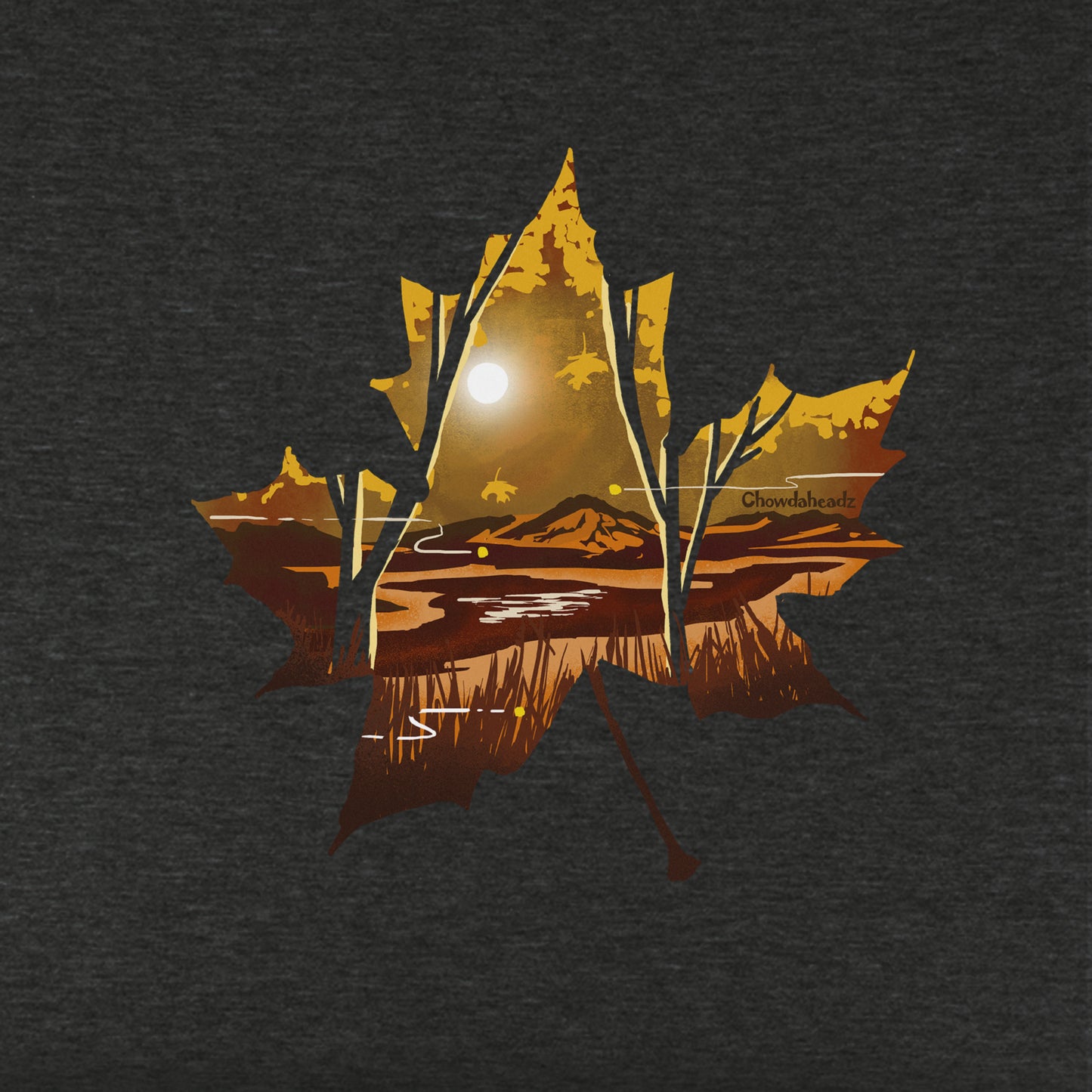 Maple Leaf Landscape Youth T-Shirt - Chowdaheadz