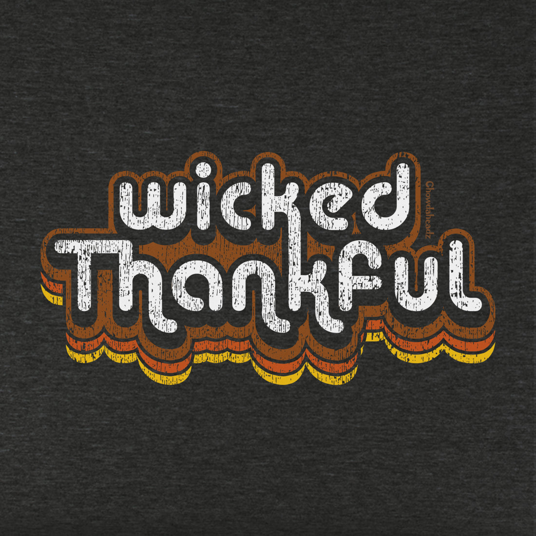 Wicked Thankful Retro Thanksgiving Youth Hoodie - Chowdaheadz