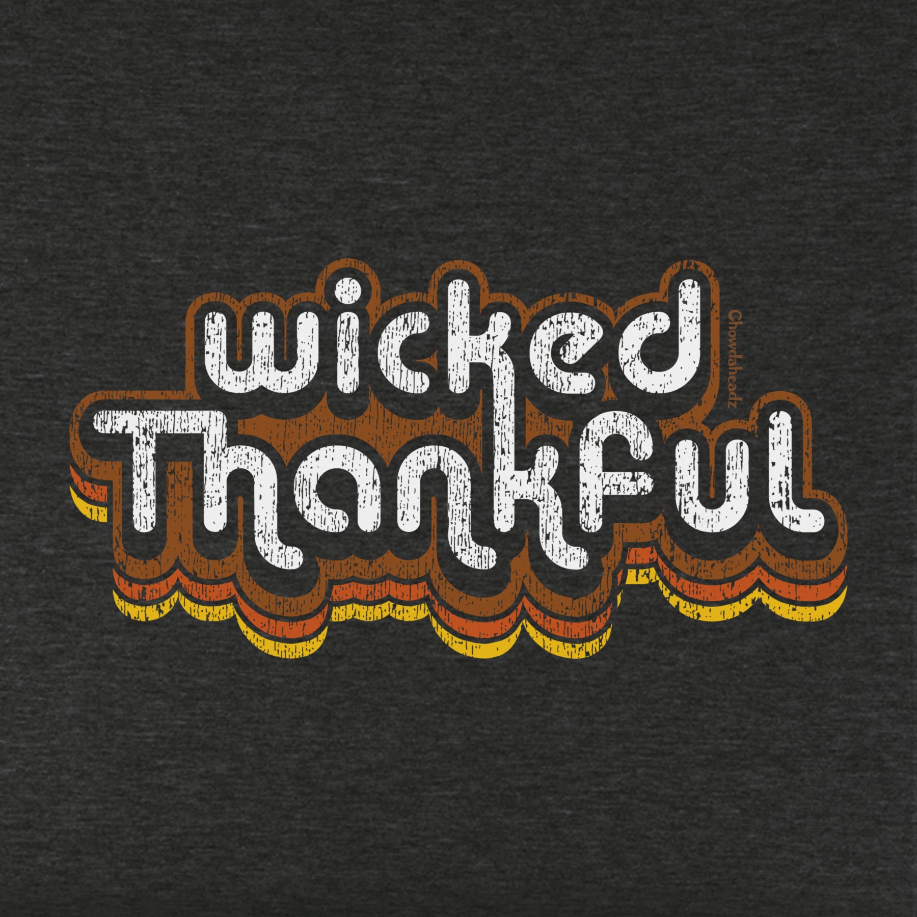 Wicked Thankful Retro Thanksgiving Youth T-Shirt - Chowdaheadz