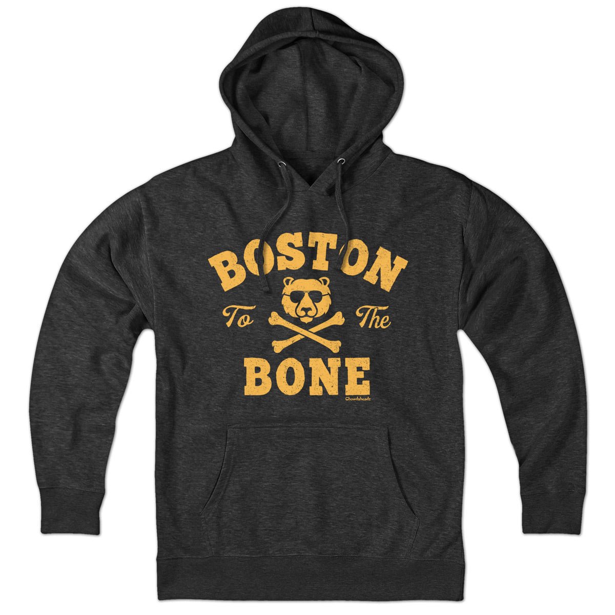 Boston To The Bone Black & Gold Hoodie - Chowdaheadz