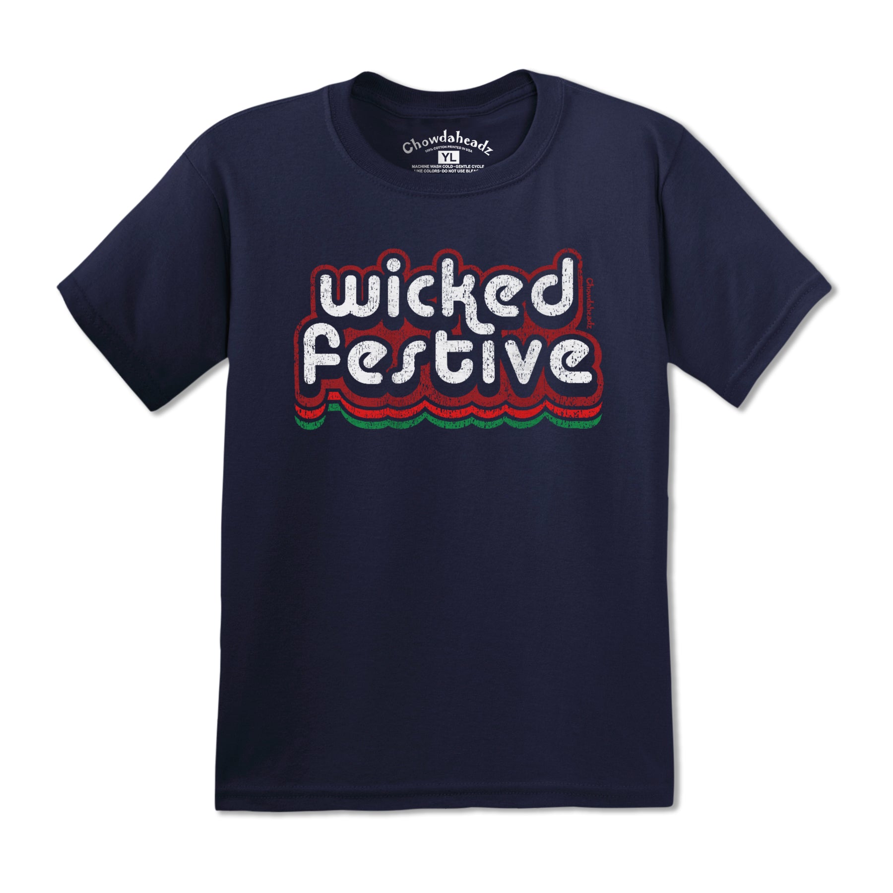 Wicked Festive Retro Youth T-Shirt - Chowdaheadz