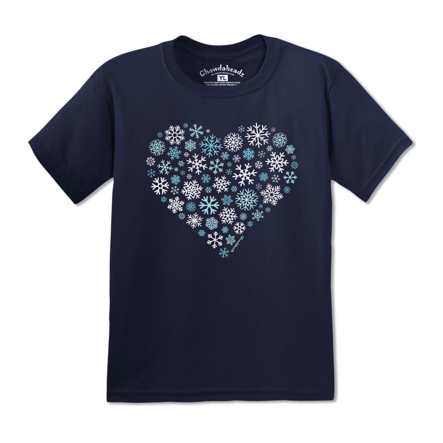 Snowflake Heart Youth T-Shirt - Chowdaheadz
