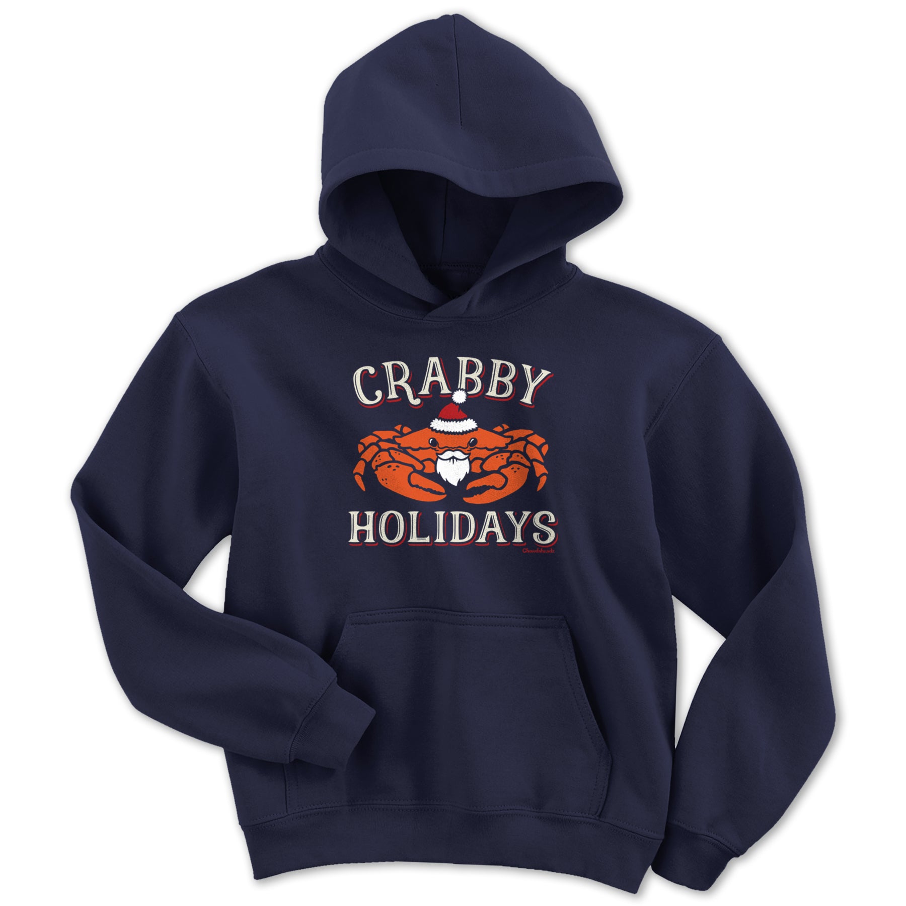 Crabby Holiday Youth Hoodie - Chowdaheadz