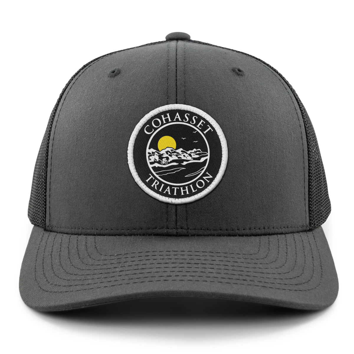 Cohasset Triathlon Blackout Patch Classic Snapback Trucker - Chowdaheadz