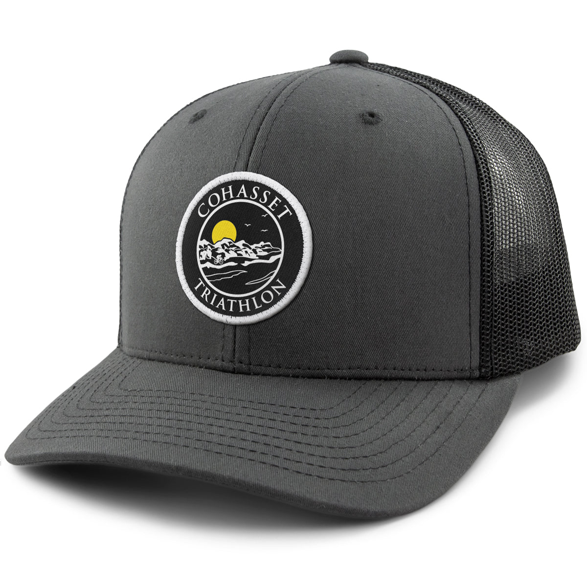 Cohasset Triathlon Blackout Patch Classic Snapback Trucker Hat ...