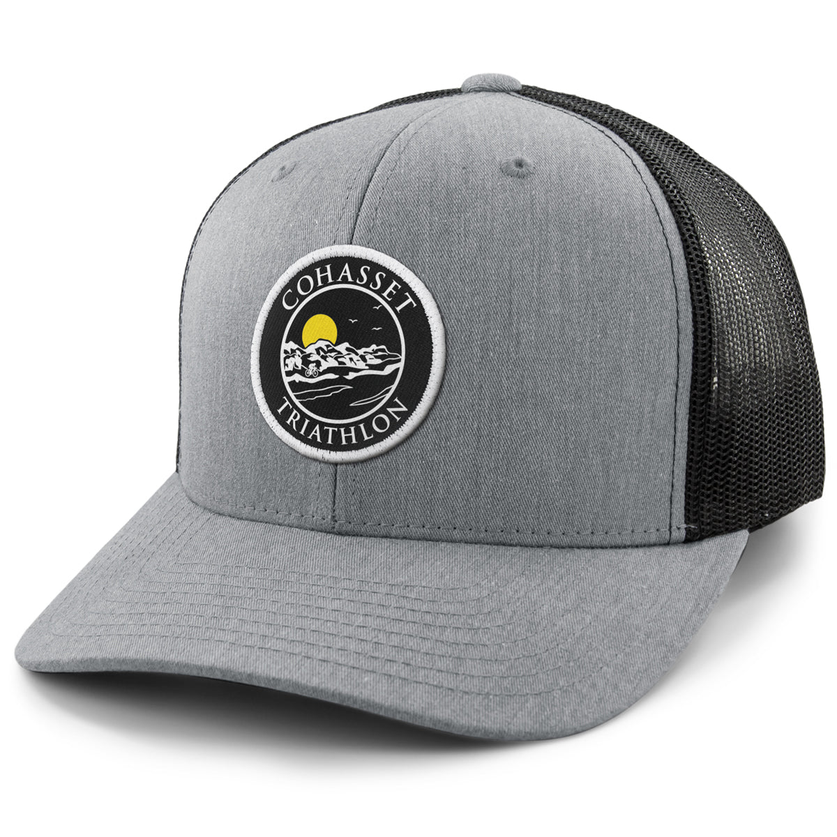 Cohasset Triathlon Blackout Patch Classic Snapback Trucker - Chowdaheadz