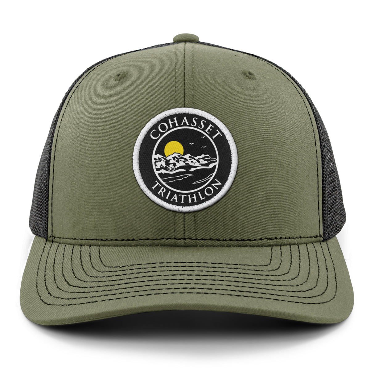 Cohasset Triathlon Blackout Patch Classic Snapback Trucker - Chowdaheadz