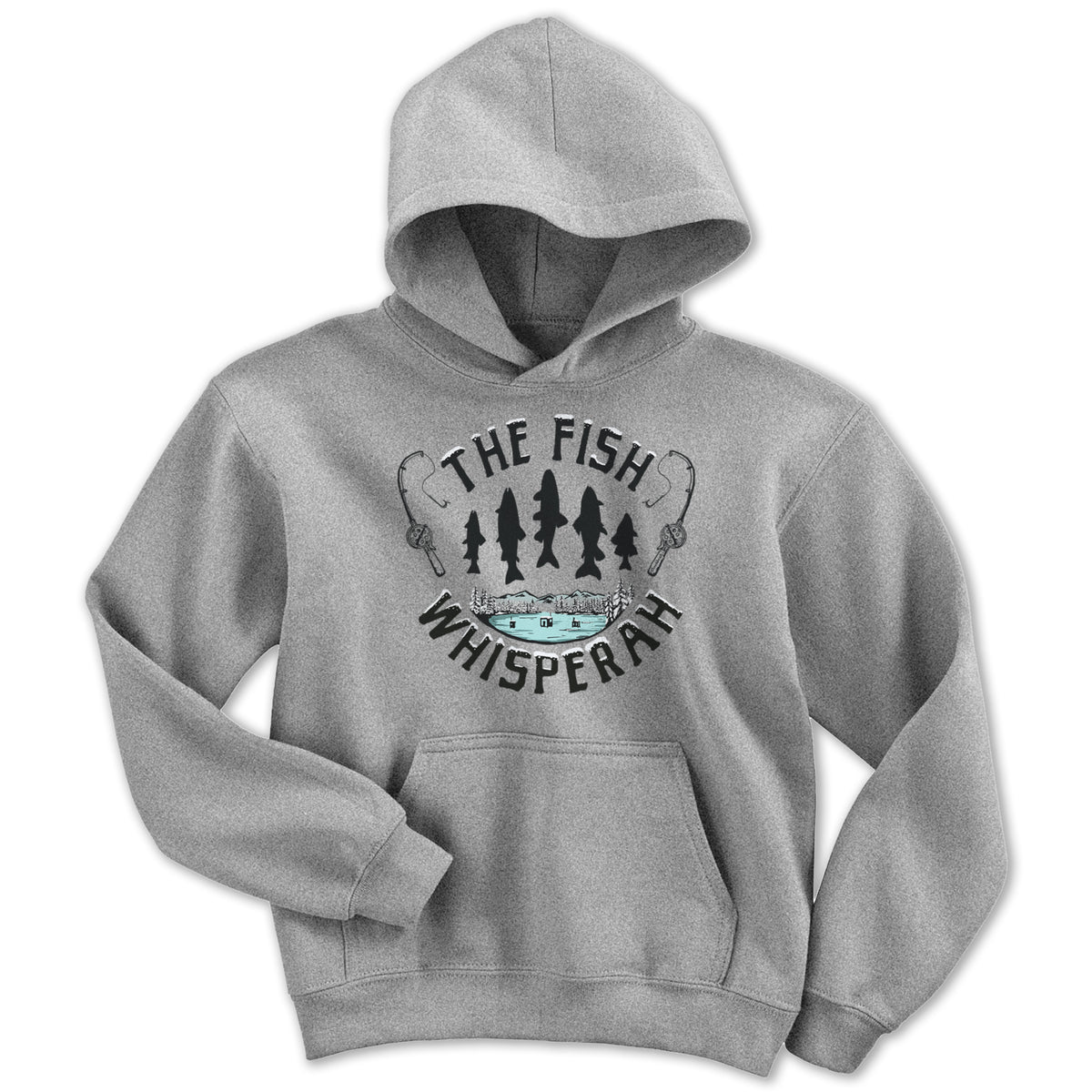 The Ice Fishing Whisperaah Youth Hoodie - Chowdaheadz