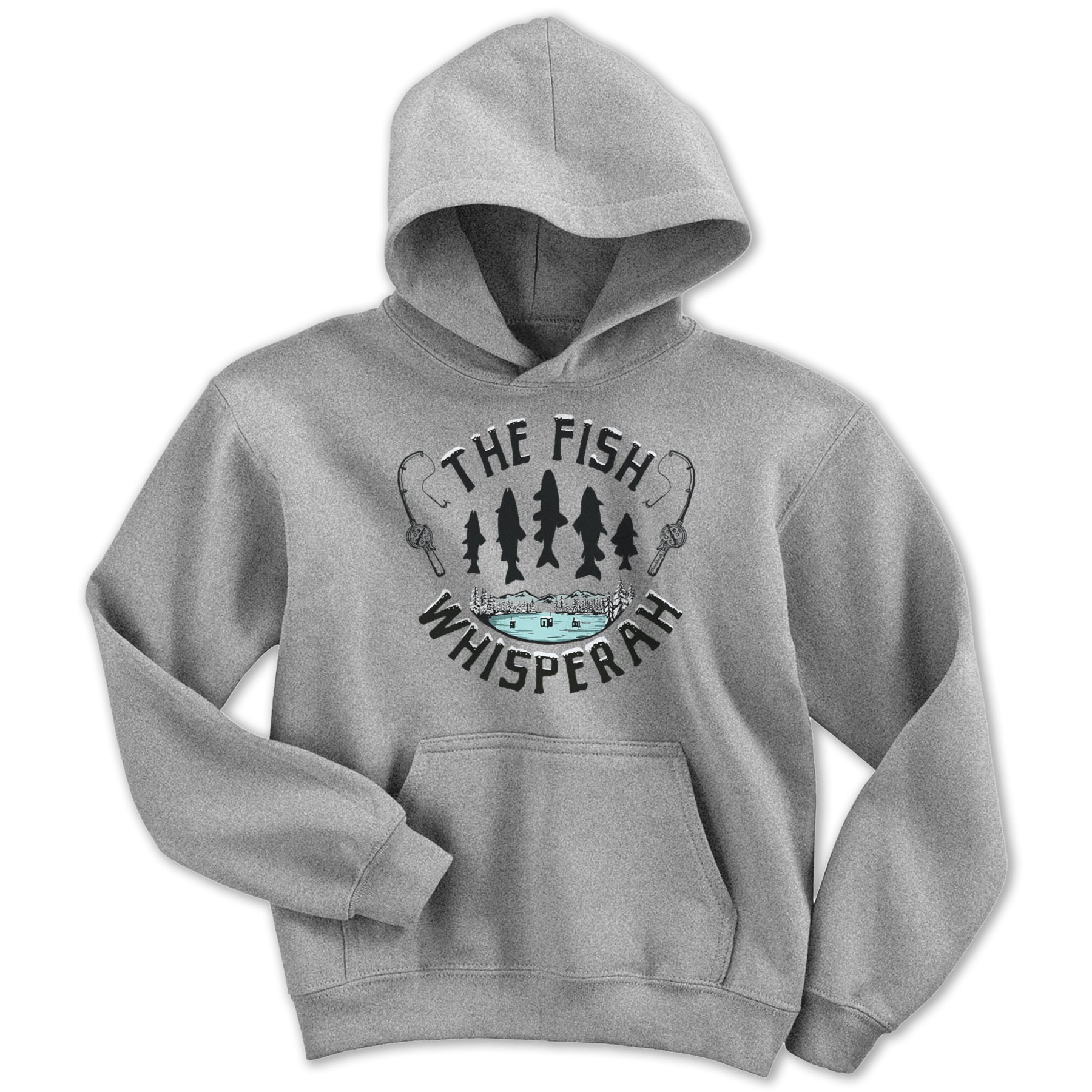 The Ice Fishing Whisperaah Youth Hoodie - Chowdaheadz