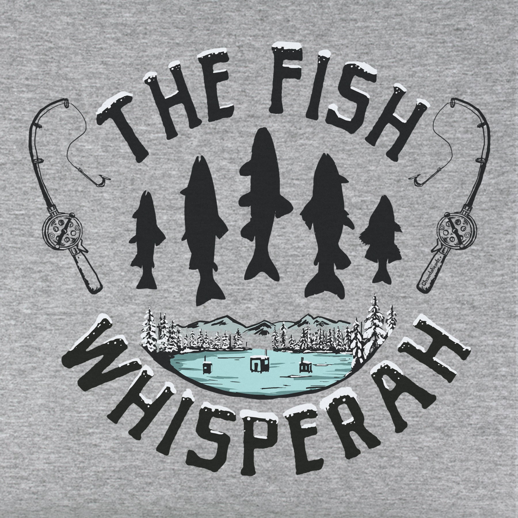 The Ice Fishing Whisperaah Youth Hoodie - Chowdaheadz