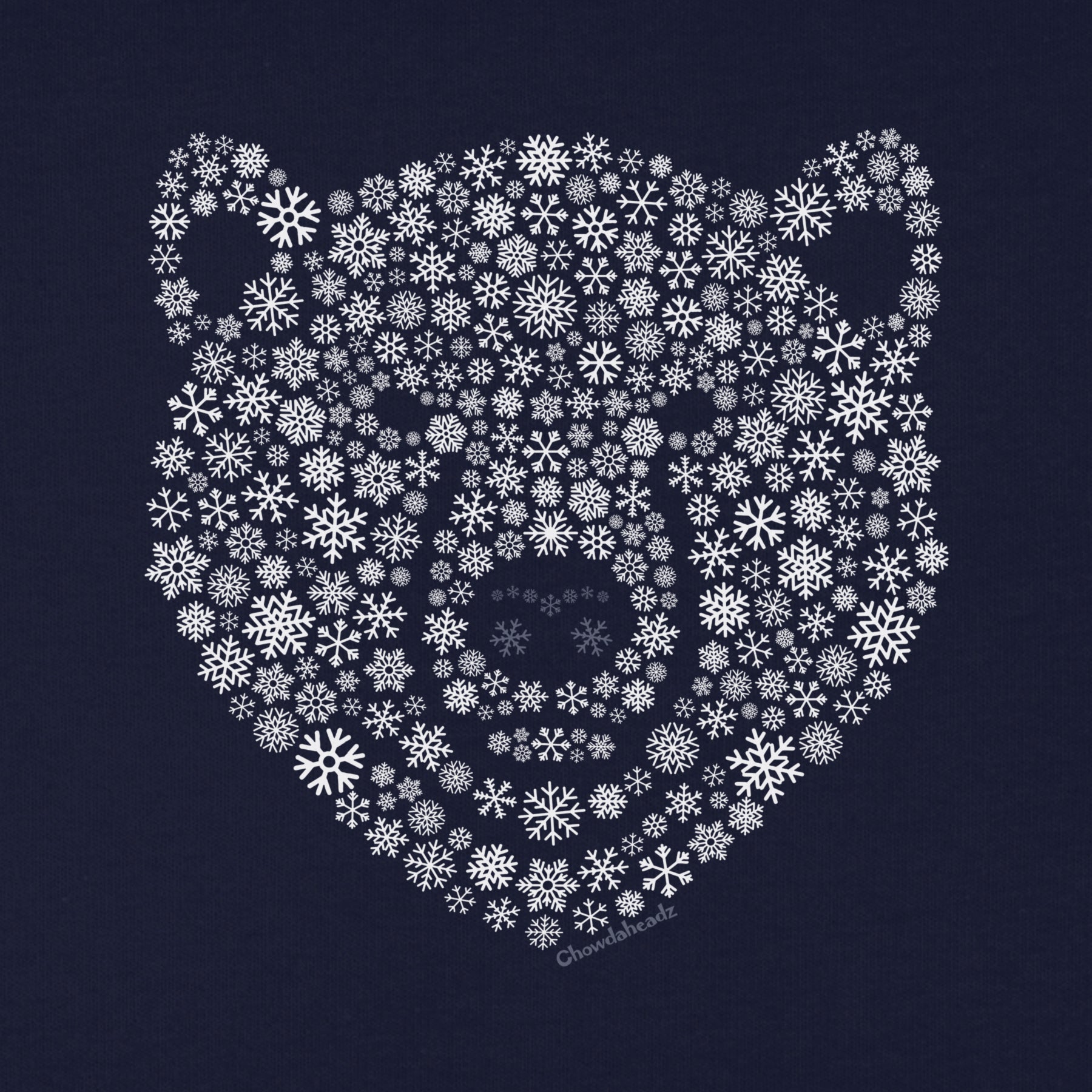 Snowflake Polar Bear Face Youth T-Shirt - Chowdaheadz