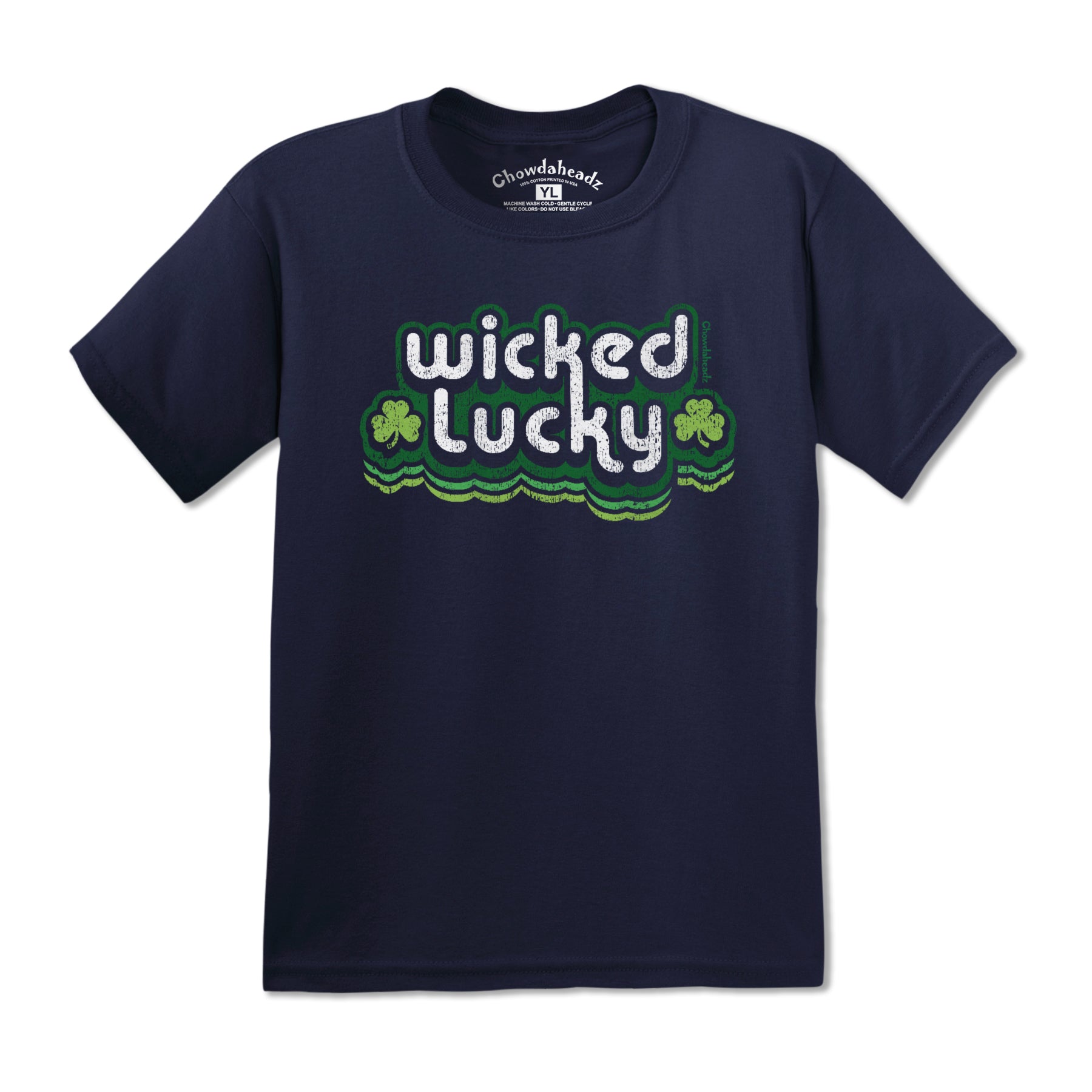 Wicked Lucky Retro Youth T-Shirt - Chowdaheadz