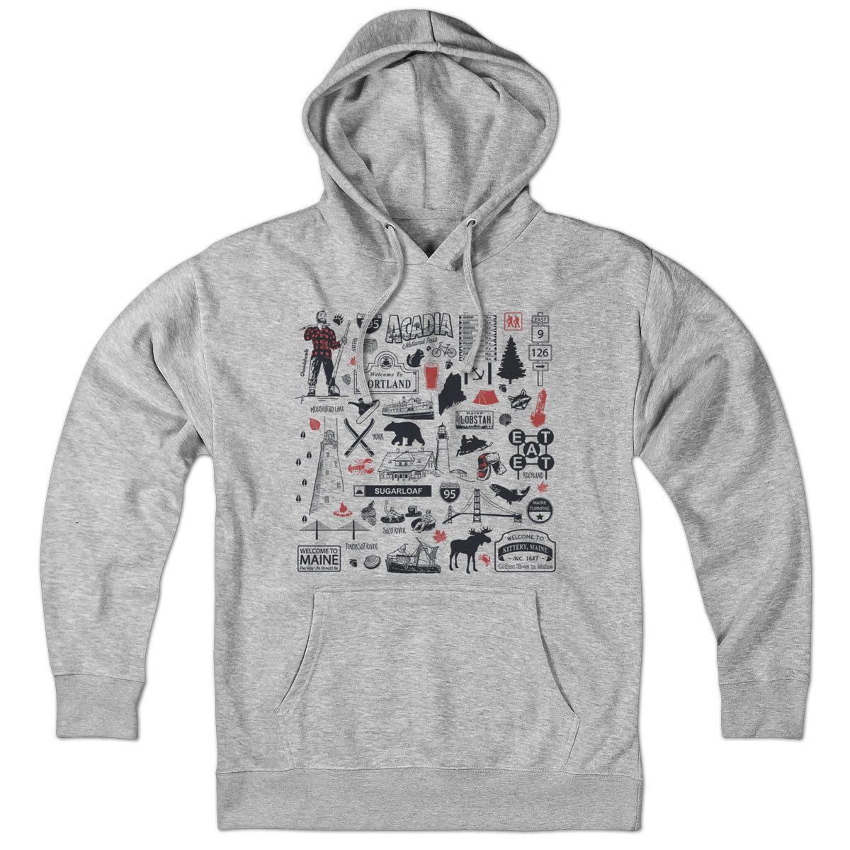 Maine Tourist Attraction Hoodie - Chowdaheadz