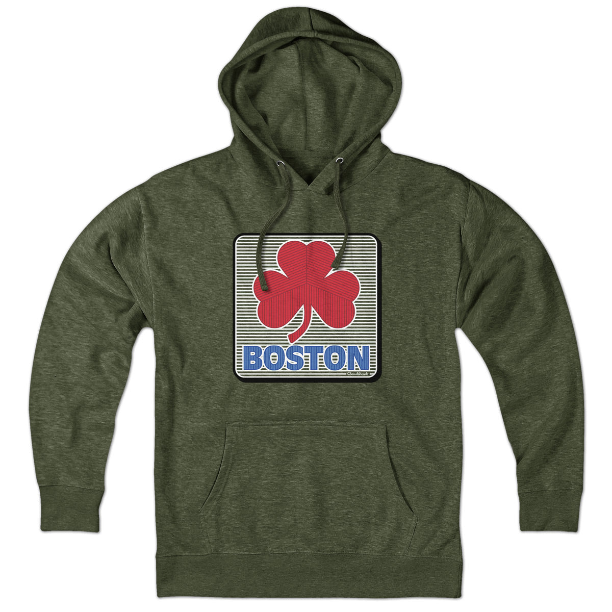 Boston Shamrock Line Drive Sign Hoodie