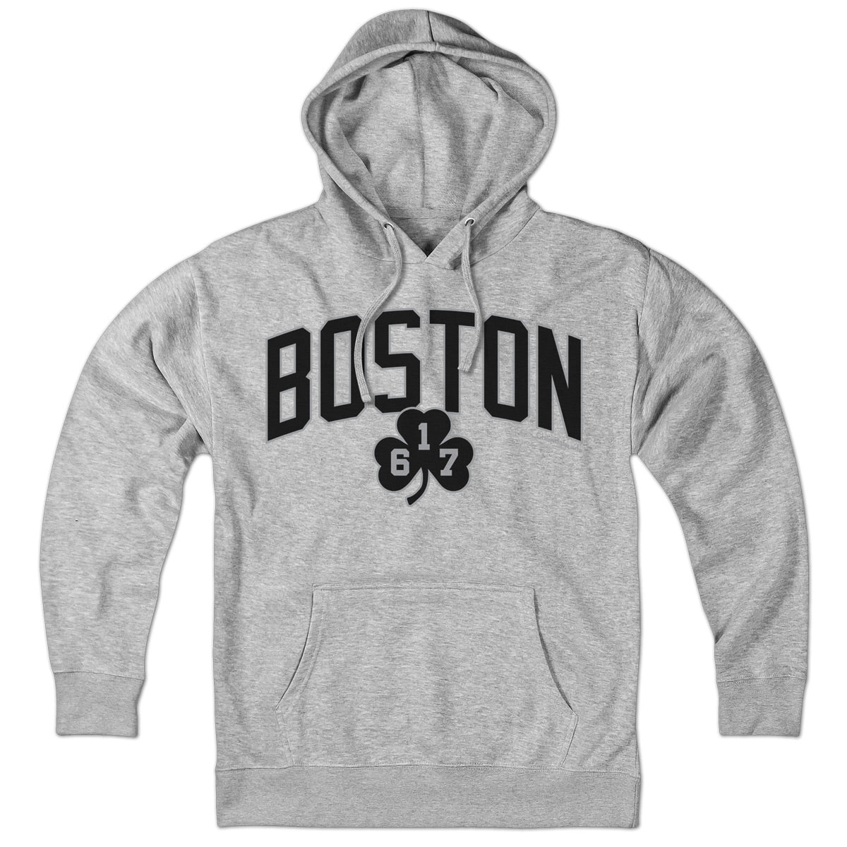 Boston Arch 617 Shamrock Blackout Hoodie