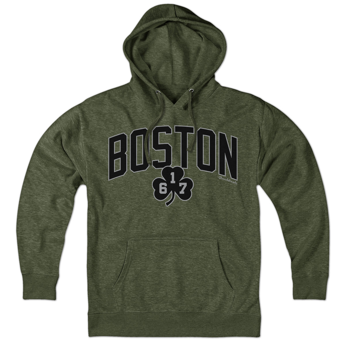 Boston Arch 617 Shamrock Blackout Hoodie