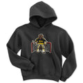 Goalie Bear Youth Hoodie in charcoal