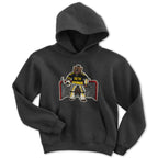 Goalie Bear Youth Hoodie in charcoal