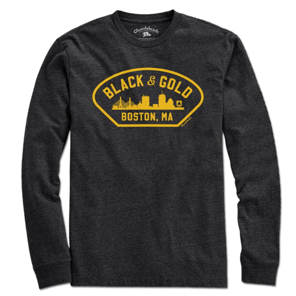 Black & Gold Boston Naval T-Shirt - Chowdaheadz