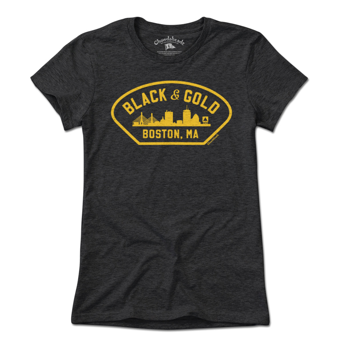 Black & Gold Boston Naval T-Shirt - Chowdaheadz