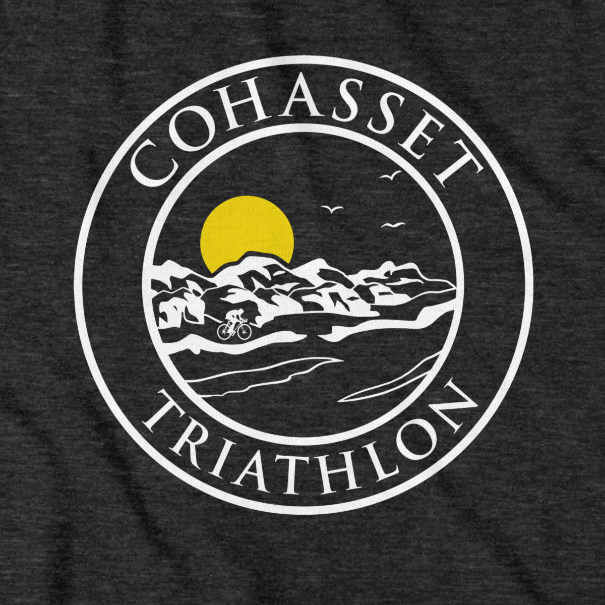 Cohasset Triathlon White Logo T-Shirt