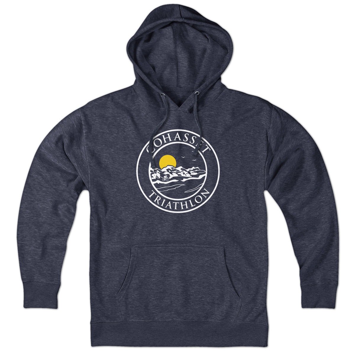 Cohasset Triathlon White Logo Hoodie - Chowdaheadz