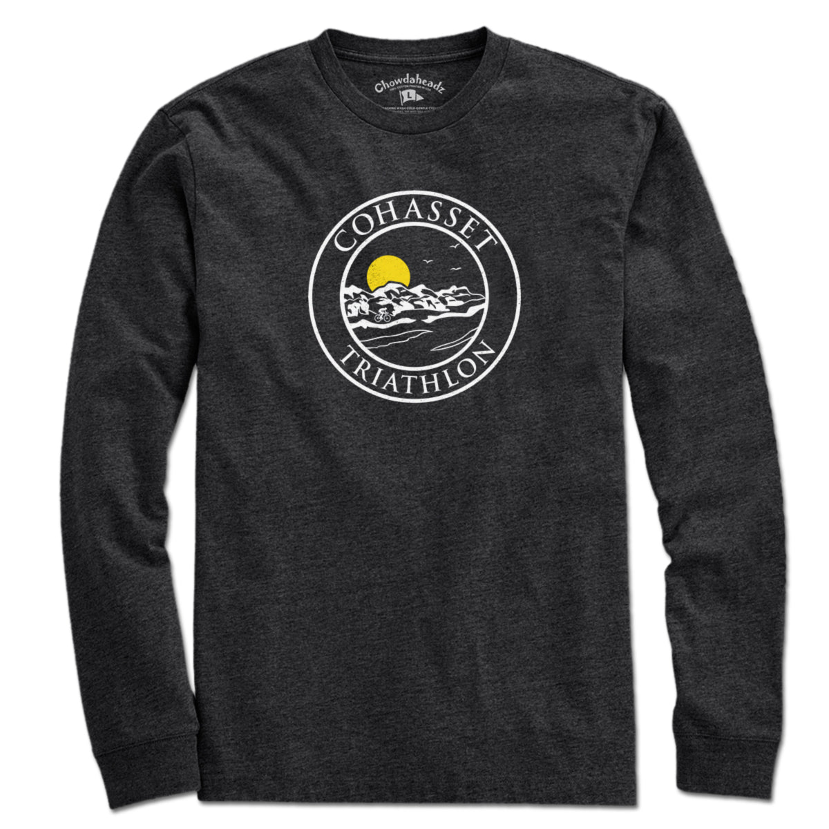 Cohasset Triathlon White Logo T-Shirt - Chowdaheadz