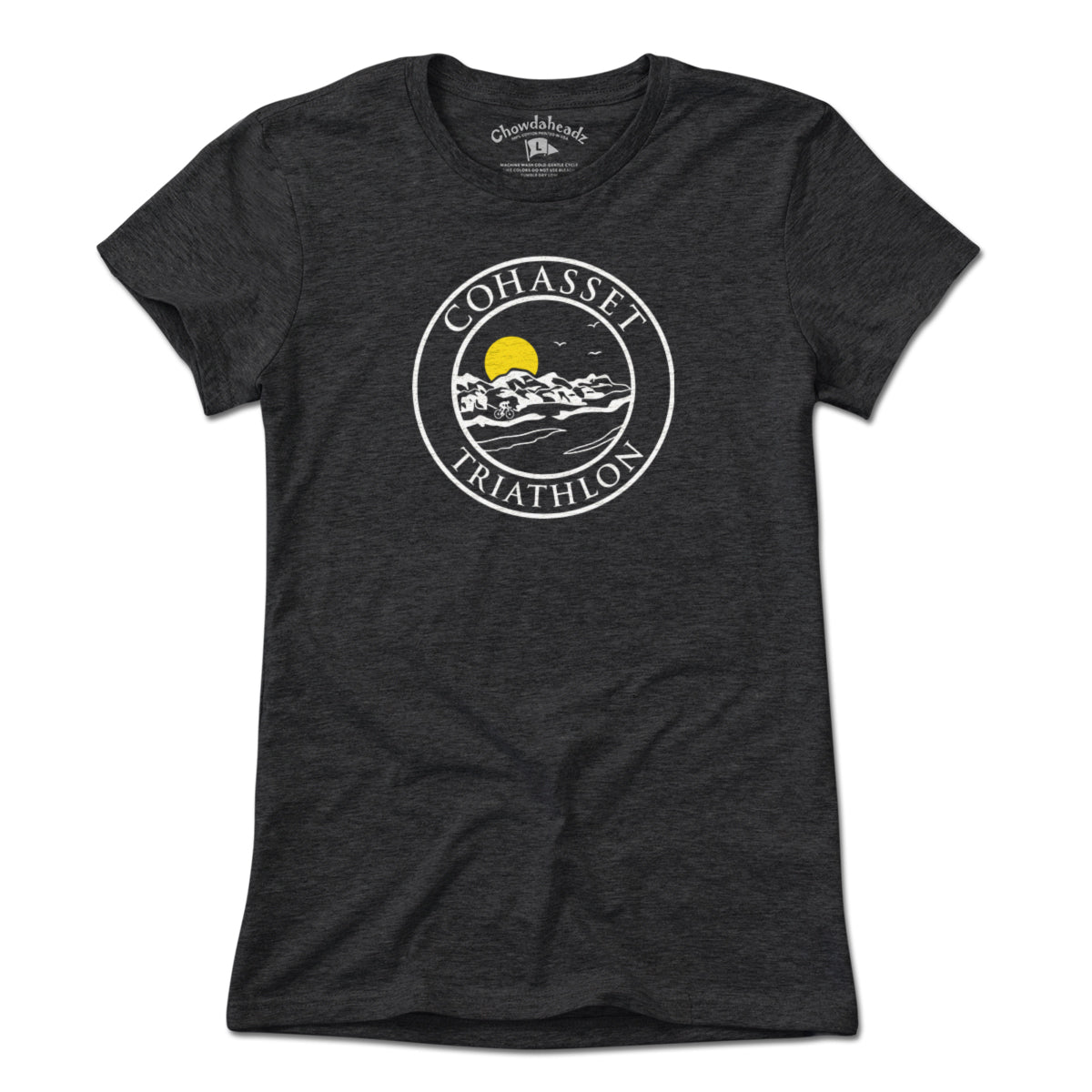 Cohasset Triathlon White Logo T-Shirt - Chowdaheadz
