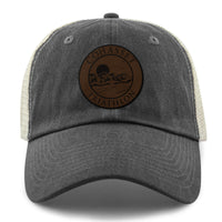 Cohasset Triathlon Leather Patch Relaxed Trucker - Chowdaheadz